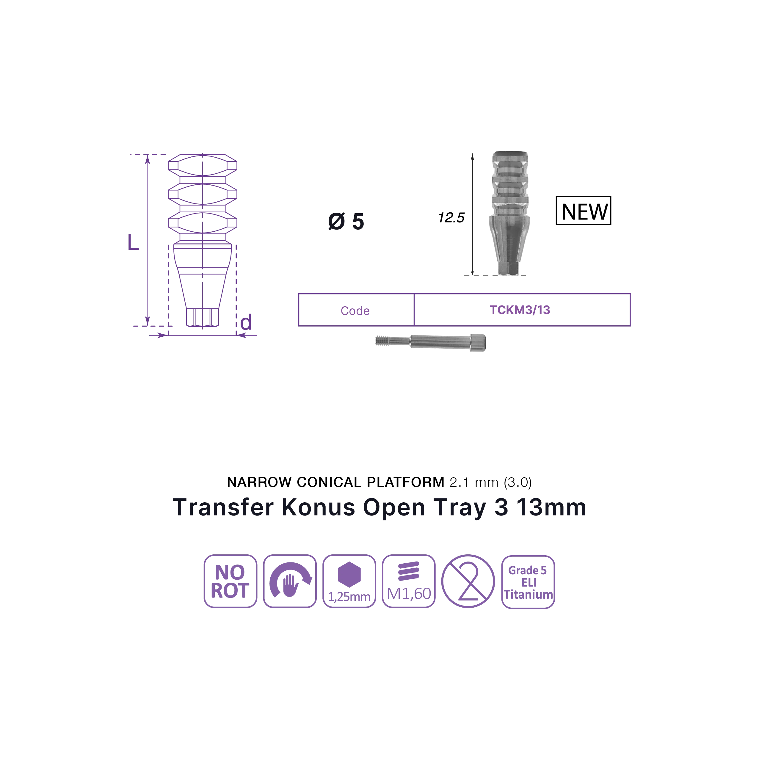Transfer, Open Tray, 13mm