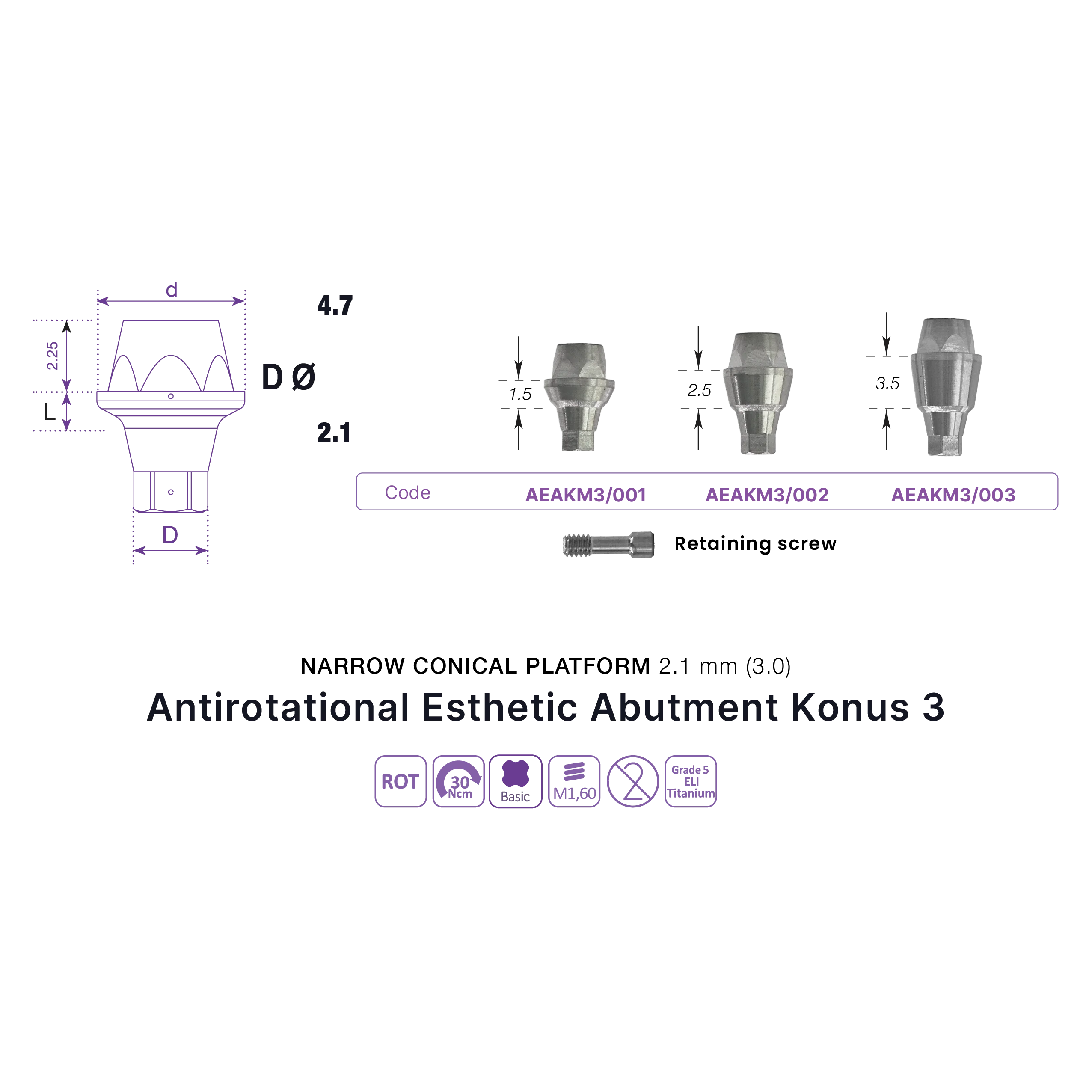 Antirotational Esthetic Abutment