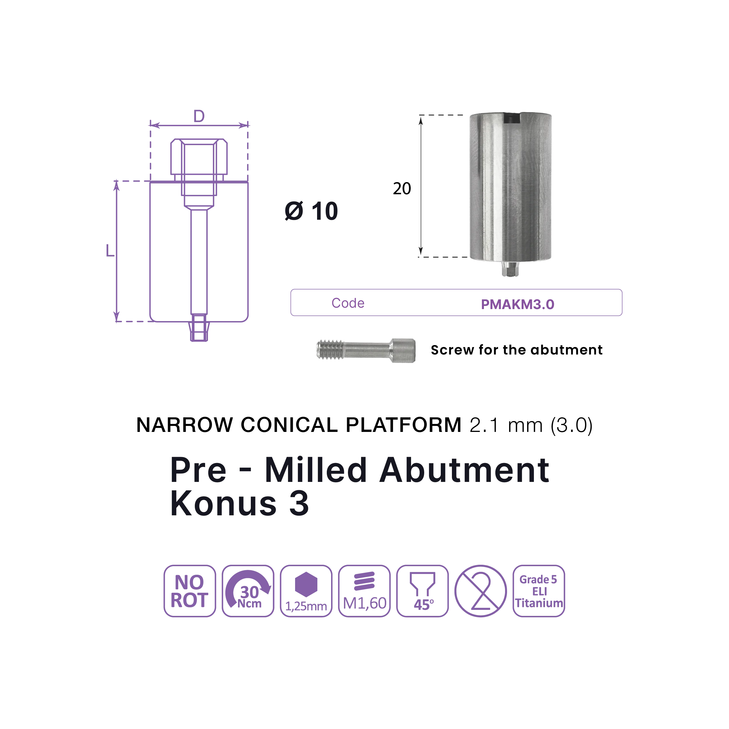 Pre-Milled Abutment
