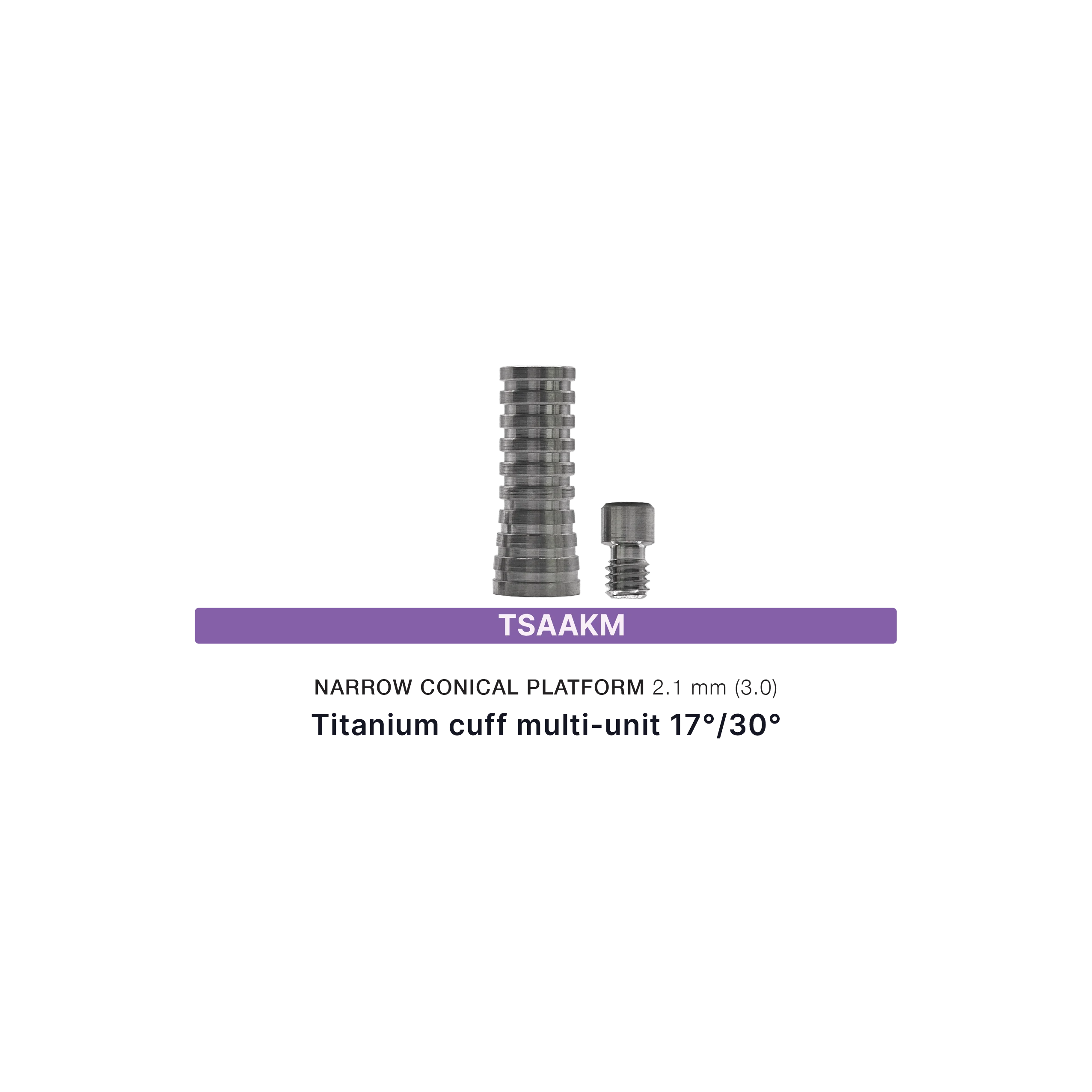 Titanium Cuff, Straight Multi-Unit
